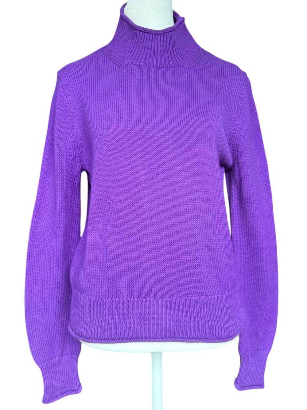 J. Crew New Heritage Rollneck Purple Sweater Sz S - Picture 2 of 6